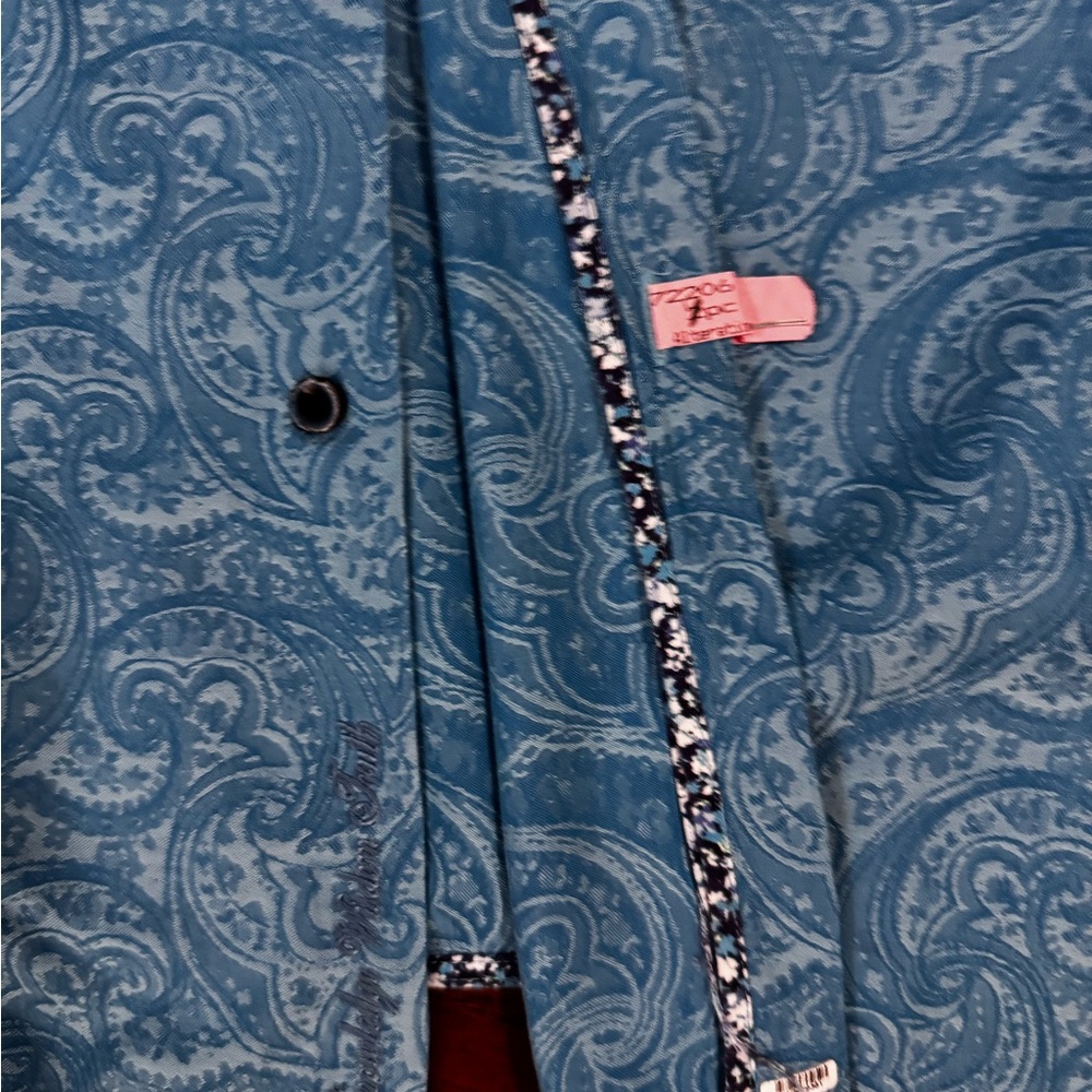 Robert Graham Blue Paisley Button-Down Shirt - Picture 4 of 5